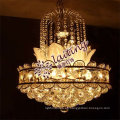 Guzhen E12 / E14 elegante pequeña lámpara de araña de cristal led de oro para la sala de estar casera
